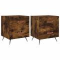 vidaXL Nočné stolíky 2 ks dymový dub 40x35x47,5 cm kompozitné drevo