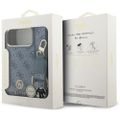 Puzdro Guess 4G Strass Logo & Big Strap Metal Buttons MagSafe pre iPhone 17 Pro Max modré