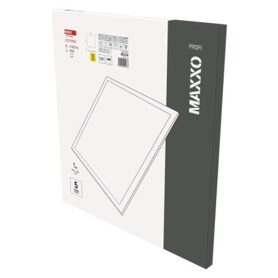LED panel MAXXO 60 x 60 cm / 10 mm, 36 W, 4 320 lm, vstavaný, neutr. biela, UGR<19, IP20