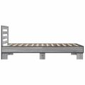 vidaXL Posteľný rám sivý sonoma 90x200 cm kompozitné drevo a kov