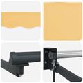 vidaXL Ručná vysúvacia markíza s LED Piesková 100% polyester a hliník