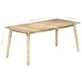 vidaXL Jedálenský stôl 180x90x76 cm, mangový masív