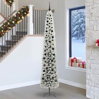 vidaXL Umelý vianočný stromček Zelená 270 cm PVC, oceľ a plast