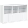 vidaXL Komoda s LED svetlami biela 162x37x100 cm