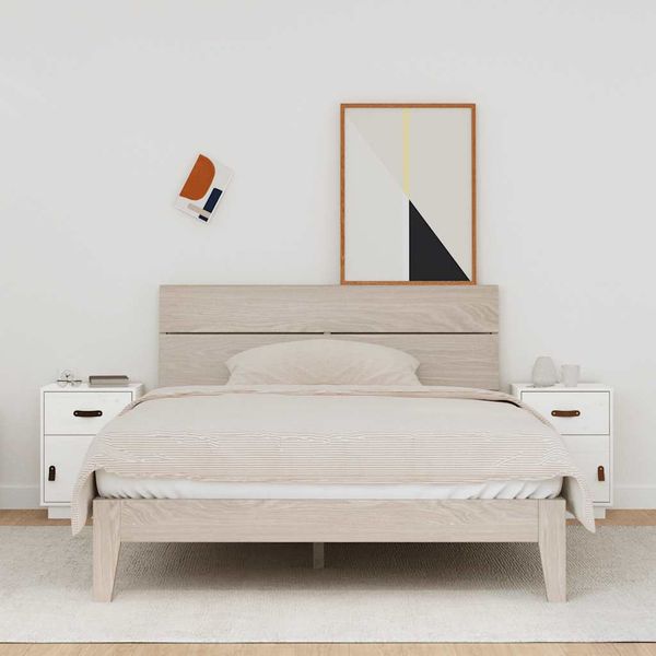 vidaXL Nočné stolíky 2 ks biele 40x34x35 cm borovicový masív
