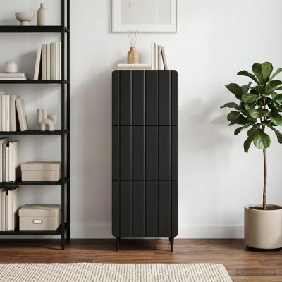vidaXL Zásuvkový kabinet 33 x 34,5 x 92 cm Kompozitné drevo Čierna