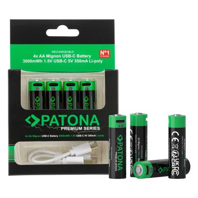 Batéria AA (R6) nabíjací 1,5V/2000mAh PATONA PT1410 4ks