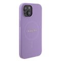 Puzdro Guess pre iPhone 15 6,1" GUHMP15SPSAHMCU fialový tvrdý obal Saffiano MagSafe