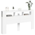 vidaXL Čelo s LED biele 180x18,5x103,5 cm kompozitné drevo