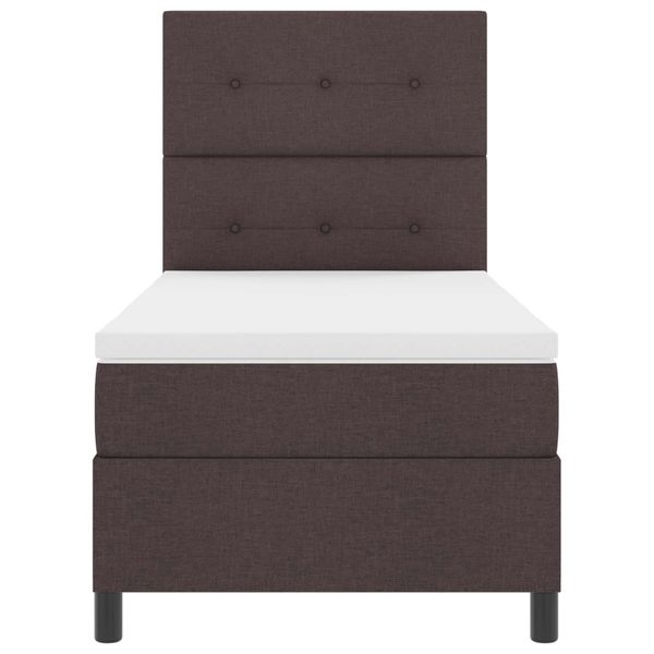 vidaXL Posteľ s pružinovým rámom Tmavo hnedá 80 x 200 cm látka