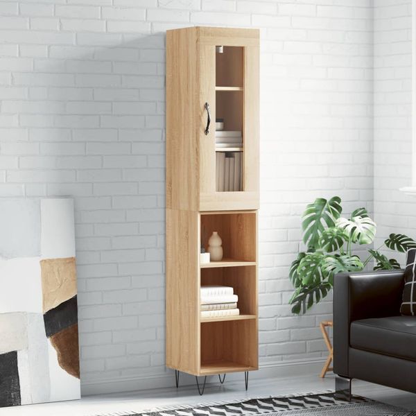 vidaXL Vysoká skrinka dub sonoma 34,5x34x180 cm spracované drevo