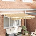 vidaXL Rám markízy Žltá a Šedá 350 x 200 cm Polyester s PU povrchom