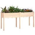 vidaXL Kvetináč s vložkou 161x45x76 cm jedľový masív