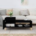 vidaXL Konferenčný stolík čierny 100x50x45 cm spracované drevo