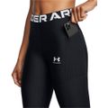 Dámske legíny HeatGear Rib Legging Black - Under Armour, veľkosť L, veľkosť oblečenia L