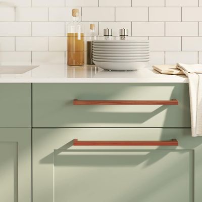 vidaXL Rukoväte na skrinku 10 ks bronzové 320 mm nehrdzavejúca oceľ