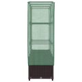 vidaXL Záhon s krytom na skleník ratanový vzhľad 120x40x123 cm