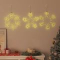 vidaXL Vianočný snehuliak 252 LED Teplá biela 44,5 x 38 cm PVC