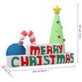 vidaXL Nafukovacia dekorácia "Merry Christmas" s LED diódami 197 cm