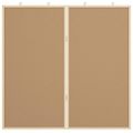 vidaXL Informačná nástenka 80 x 80 x 1.4 cm Borovicový masív Čierna