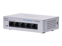 Přepínač - neřízený - 5 x 10/100/1000 - Lze montovat do rozvaděče, desktop, pro připevnění na zeď - napájení DC