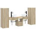 vidaXL Sada kúpeľňového nábytku 5 ks Dub sonoma 33 x 34,5 x 100 cm