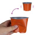 vidaXL Kulatý kvetináč 100 ks Tehlová Ø 10 x 8 cm Plast