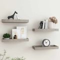 vidaXL Terasové nástenné police 4 ks betónovosivé 40x15x4 cm MDF