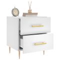 vidaXL Nočné stolíky 2 ks biele 40x35x47,5 cm kompozitné drevo