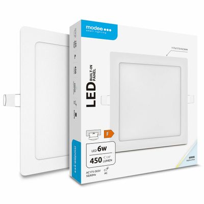 Modee Lighting LED štvorcový panel zapustený 6W studená biela 450 lm (ML-LPSB6000K6WA)