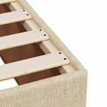 vidaXL Posteľ boxspring s matracom Krémová 120 x 190 cm Látka