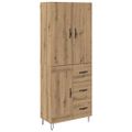 vidaXL Highboard 2 ks Remeselný dub 69,5 x 34 x 180 cm