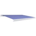 vidaXL Motorizovaná kazetová markíza 350x250 cm modrá a biela