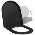 vidaXL WC sedadlo Čierna 49 x 36 x 4 cm Duroplast
