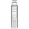 vidaXL Oblúkové gabiónové koše 10 ks 200x30x100/120cm pozinkov. železo
