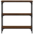vidaXL Konzolový stolík hnedý dub 75x22,5x75 cm kompozitné drevo