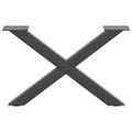 vidaXL Nohy konferenčného stolíka v tvare X, 2 ks, antracitové, 60 x (30-31) cm, oceľ