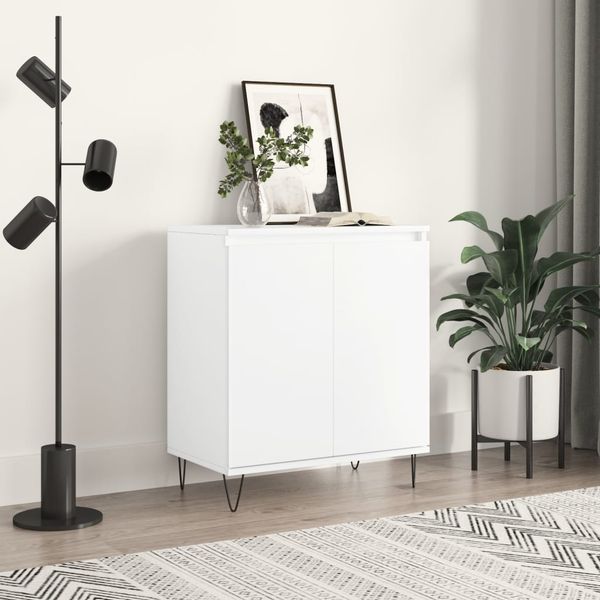 vidaXL Komoda biela 60x35x70 cm spracované drevo