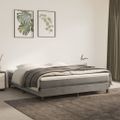 vidaXL Matrac s taštičkovými pružinami stredná tvrdosť bledosivý 160x200x20 cm zamat