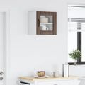 vidaXL Nástenný sklenený kabinet LUCCA Hnedý dub 40 x 31 x 40 cm
