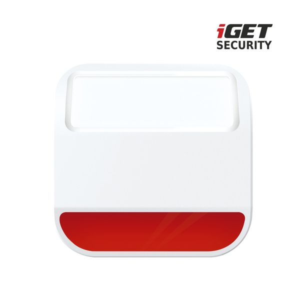 iGET SECURITY MP11 - vonkajšia siréna napájaná batériou alebo adaptérom, pre alarm M6-4G, bat. v balení