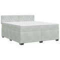 vidaXL Posteľ boxspring s matracom Svetlosivá 140 x 190 cm Zamat
