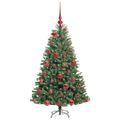 vidaXL Umelý Sklápací Vianočný Stromček Zelená 120 cm PVC a kov