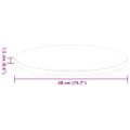 vidaXL Vrchná doska Ø 40 x 1,5 cm Okrúhly Kompozitné drevo Sivý Sonoma