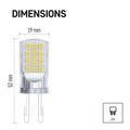 LED žiarovka Classic JC / G9 / 4 W (40 W) / 470 lm / neutrálna biela