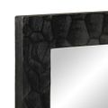 vidaXL Zrkadlo do kúpeľne čierne 50x70x2,5 cm masívny mangovník a sklo