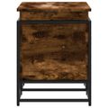 vidaXL Úložný box s vekom dymový dub 80x40x51,5 cm kompozitné drevo