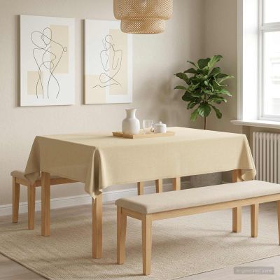 vidaXL Uterák na stôl 5 ks Obdĺžnikový Krémovo biela 140 x 160 cm