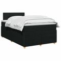 vidaXL Posteľ boxspring s matracom Čierna 120 x 200 cm Látka