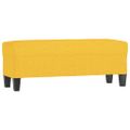 vidaXL Lavička bledožltá 100x35x41 cm látka